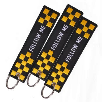 

New Follow Me Keychain for Aviation Gifts Stitch Priority Keychain Car key Tags