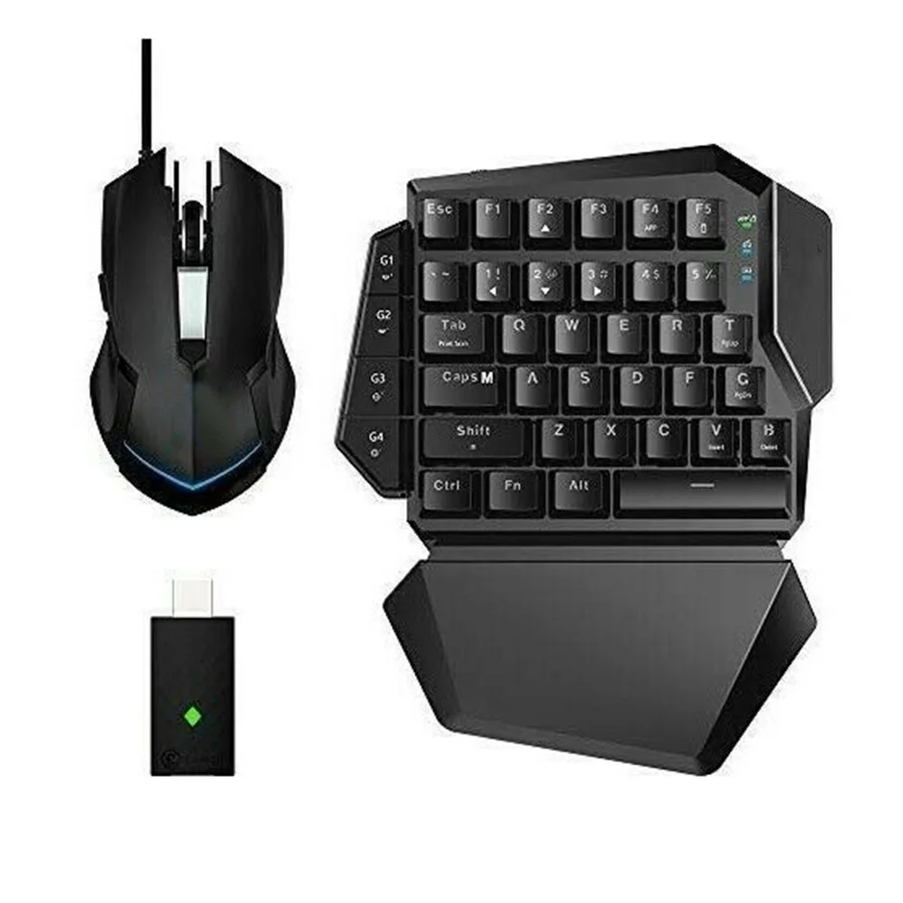

Wireless Mouse Adapter Set With Palmrest Keys Console Games Converter Adjustable Detachable USB Port Gaming Keyboard For PC