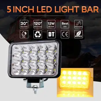 

45W LED Work Light Square Spotlight 10-30V Offroad 5 inch LED Light Headlight Fog light Bar For Truck Off-Road 4WD Car SUV ATV