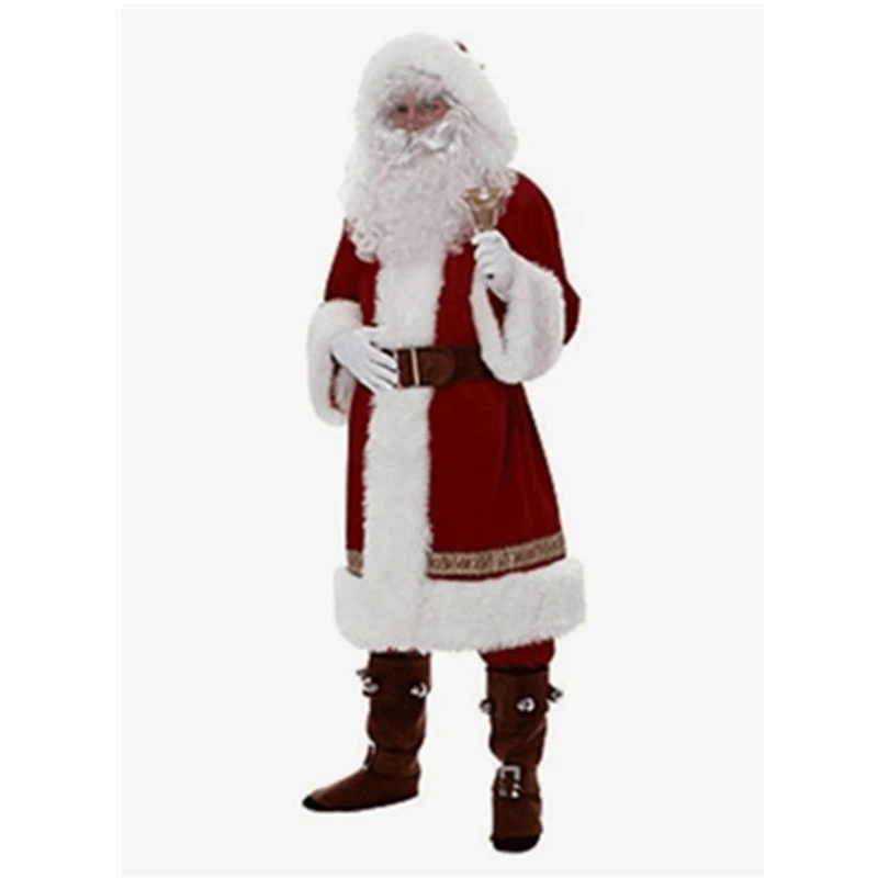 Russia Christmas Santa Claus Costume Cosplay Clothes Fancy Dress In Men 5pcs/lot Suit For Adults |