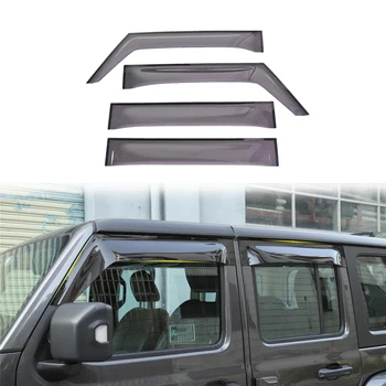 

2Doors/4Doors Car Window Rain Shield Sun Visor Body Kit Eyebrow Rain Strip for Jeep Wrangler JL 2018 2019 Exterior Accessories