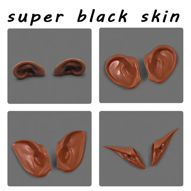 DBS blyth doll icy toy ears toy white natural tan dark and super black skin, only ears no doll 10