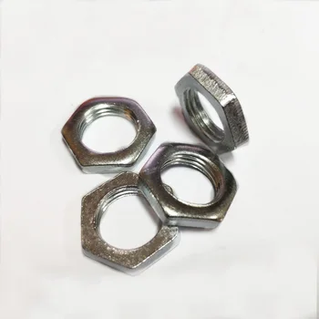 

10pcs M11 M18 M20 M22 M24 hex ultra-thin nuts hexagon flat fine teeth decorative lock anti-loose nut white zinc GB808