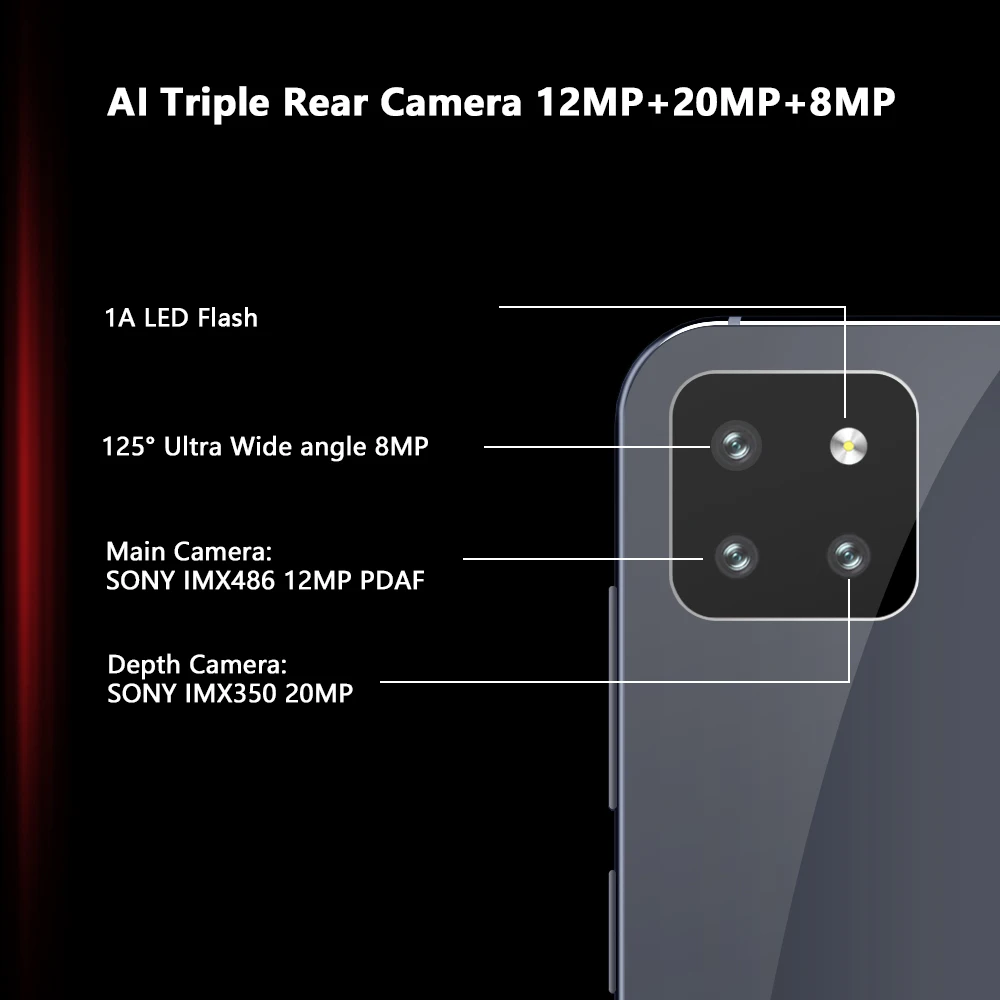 Cubot X20 Pro 6 ГБ + 128 Смартфон Sony AI Тройная камера 12MP+20MP+8MP 3 &quotFHD 2340*1080P экран капли воды