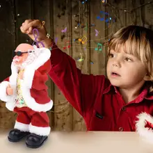 Электрический Санта Клаус перевернутый поворотный трюк кукла музыкальная игрушка Рождественская елка подвесные куклы для детей рождественские подарки