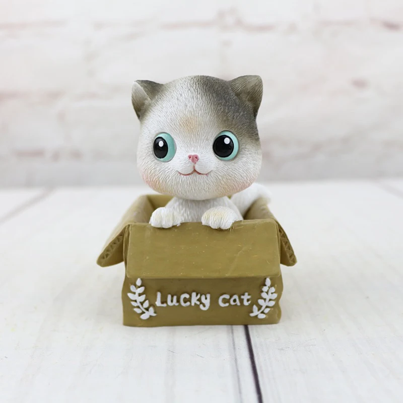 Lucky Cat изделия из смолы для украшения дома милый котенок киска Кэт аксессуары мини-кошка комната автомобиль Настольный орнамент Декор