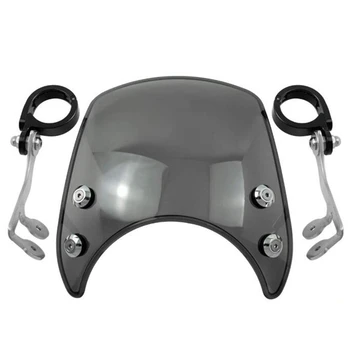 

Motorcycle Windshield Windscreen Wind Deflector Round-Headlight for Sportster 883 XL883 1200 Custom XL1200 Low