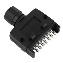 7-контактный Замена грузовик с прицепом лодка автомобильной розетки плоский разъем адаптера v-образной КРЕПЕЖНОЙ ПЛАСТИНОЙ LS