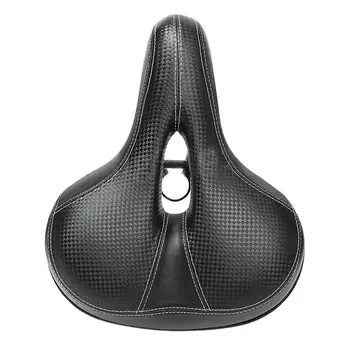 

Mountain Bike Saddle Wear-Resistant Leather Density Sponge Plastic Steel Cycling Equipment Shock Absorption