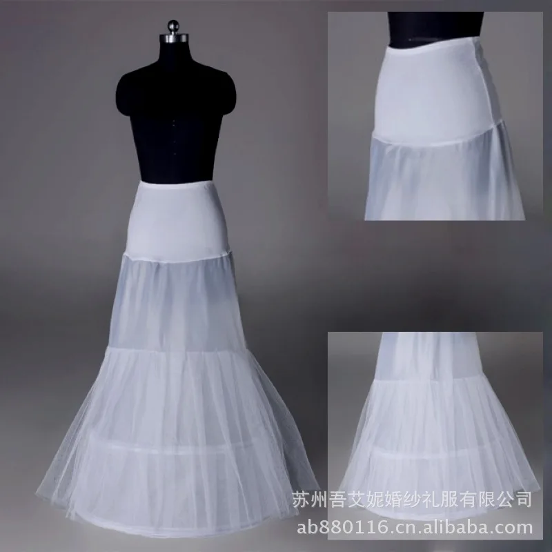 

Small Fishtail Crinoline Stretch Fabric Waist Bride Wedding Dress Gauze Single Steel Corset Tutu Skirt Factory Price