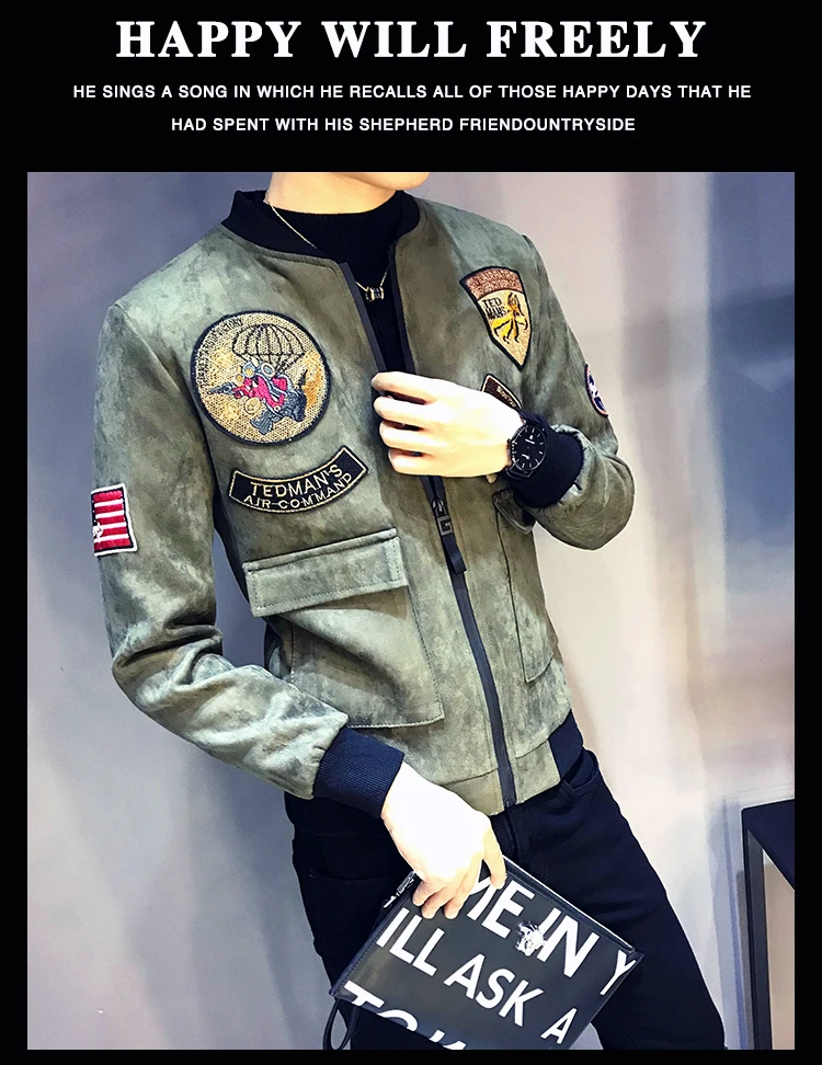 Мужское пальто весна и осень стиль корейский стиль приталенный крой Повседневная Молодежная свободная одежда мужская куртка