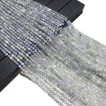 

Factory Price Natural Stone Small Faceted Bead Labradorite 2 3 4 mm Round Loose Beads for Jewelry Making DIY Bracelet Necklace