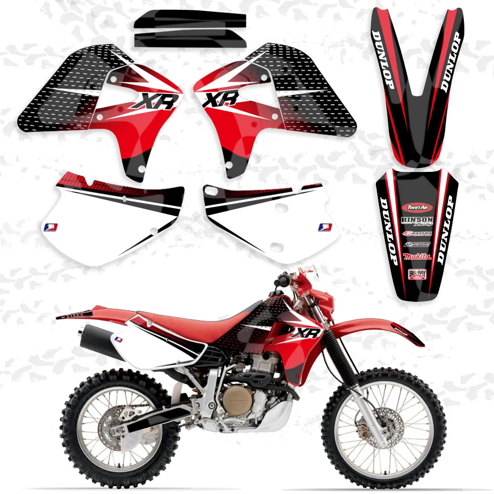 NewStyleTEAMGRAPHICSBACKGROUNDSDECALSSTICKERSForHondaXR650RXR
