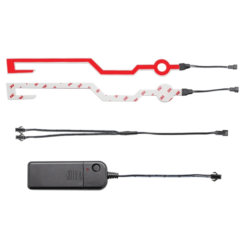 2 Pcs Motorcycle Helmet Night Riding Cold Lights Kit  Signal Flashing Stripe LED Luminous Sticker Universal Waterproof Durable