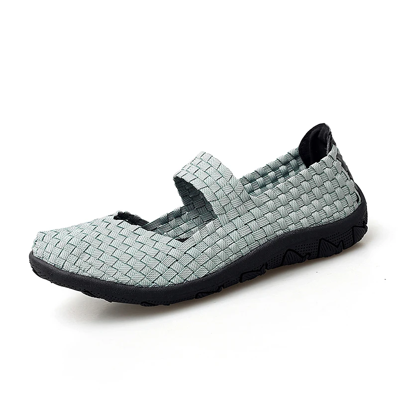 Женская обувь на плоской подошве без застежки; тканые кроссовки mary janes; модная повседневная обувь в винтажном стиле; Ультра легкие женские балетки на плоской подошве; chaussures femme