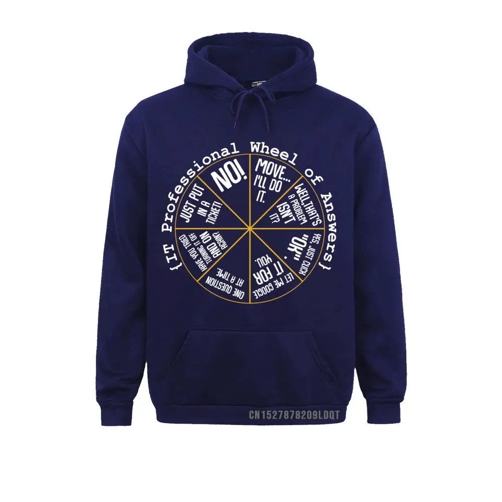 IT Professional Funny Wheel Of Answers Tech Support Job Work Sweatshirt__B6228 Men Oversized Hoodies Labor Day Sweatshirts Normal Long Sleeve Clothes IT Professional Funny Wheel Of Answers Tech Support Job Work Sweatshirt__B6228navy