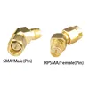 2pcs Copper SMA RP-SMA Male Female Elbow adapter 90 135 degree oblique angle SMA-JKW FPV goggle video receiver Fatshark Skyzone ► Photo 2/6