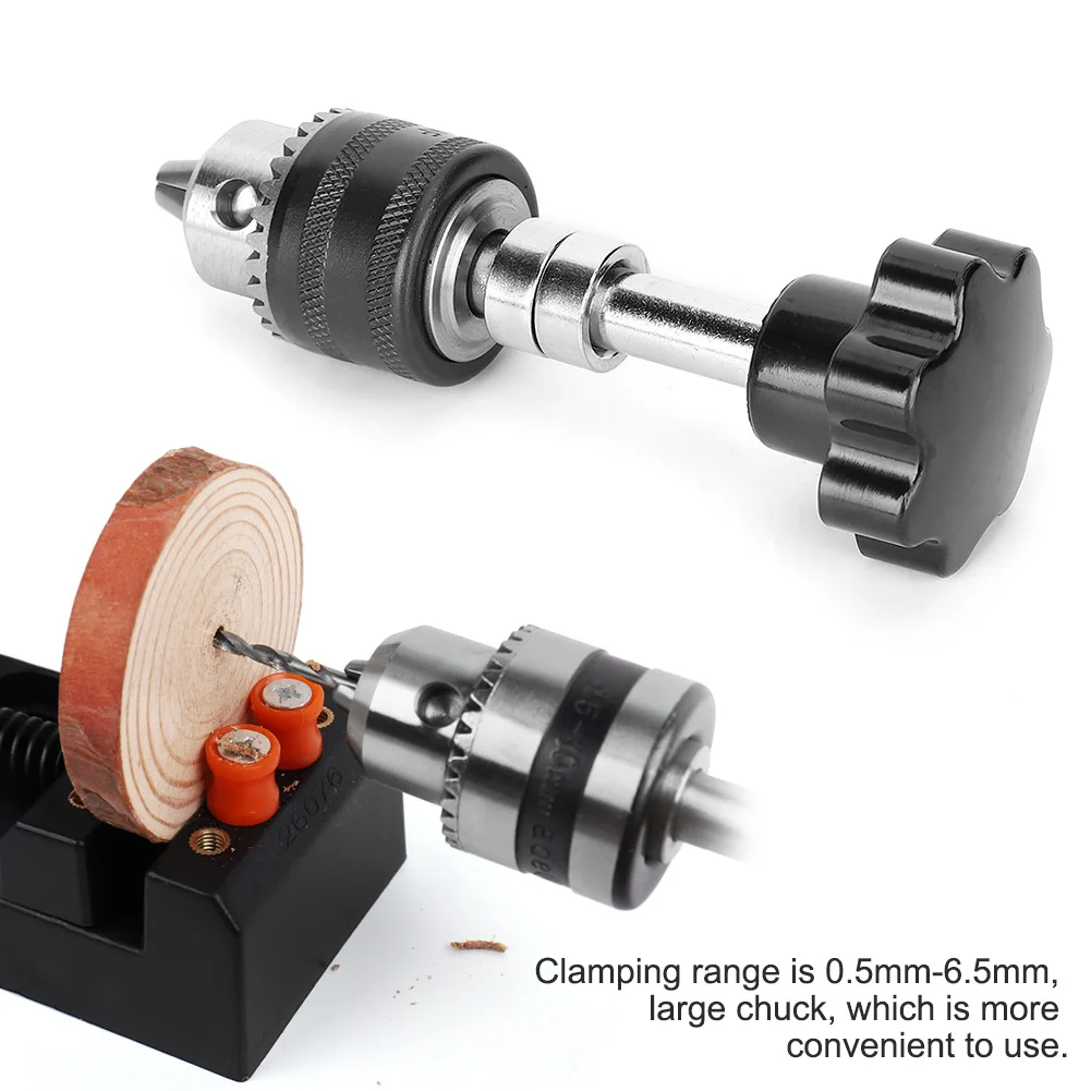 

0.5-6.5mm Woodworking Drill Clamping Range Aluminum Alloy Large Chuck Hand Twisted Drill Woodworking Accessory