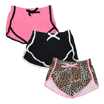 

Child Girls 3 Piece Workout Stylish Drawstring Yoga Pants Sports Shorts Color Cotton Elastic Pant шорты для мальчика хлопок