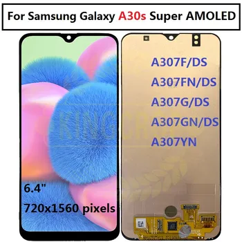 

For Samsung galaxy A307F/DS,A307FN/DS,A307GN/DS,A307YN Display with frame Touch Screen Digitizer Assembly For Samsung A30S lcd