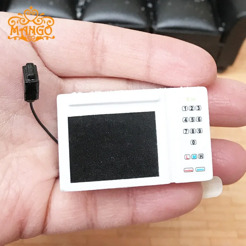 1: 12 кукольный домик мини-модель игрушки Аксессуары белая Микроволновая печь Мини реалистичный игровой домик