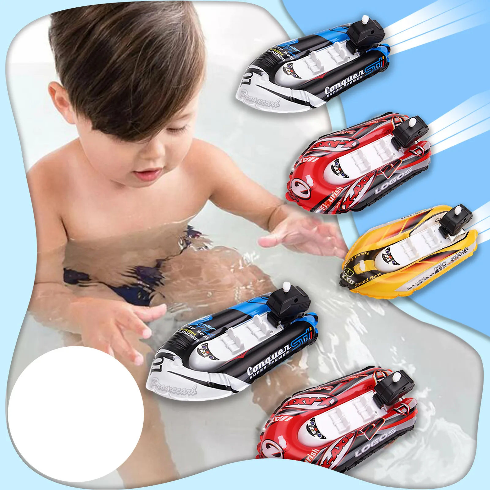 1pc Speed Boat Ship Wind Up Toy Float In Water Kids Toys Classic Clockwork Toy Bathtub Shower Bath Toy For Children Kids Toys 3