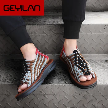 

Novelty New Sandals Summer Outdoor Men Shoes Breathable Patchwork Men Footwear Walking Beach Men's Sandals Sandal Pria