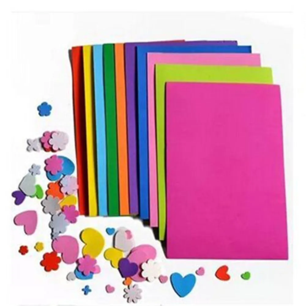 10 Sheets Thick Multicolor A4 Sponge EVA Foam Paper Kids Handmade DIY Hand  Craft Cards & Card Stock - AliExpress