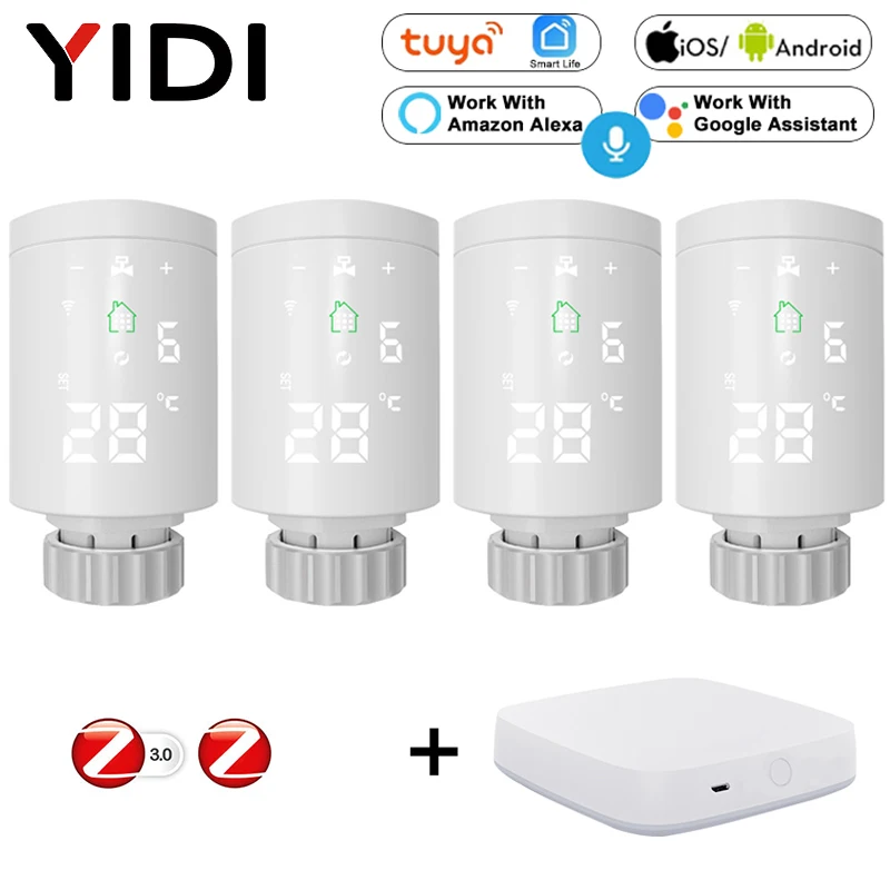 ZigBee Wifi смарт TRV радиатор привод термостатический клапан Tuya контроль температуры