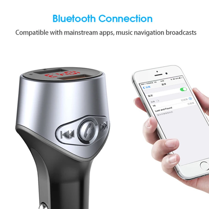 Устройство для автомобиля с двумя портами USB Bluetooth 5,0 MP3 плеер громкой связи Bluetooth приемник полный комплект плеера 5 V/2,1 VH99