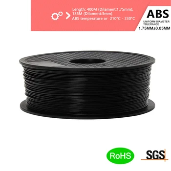 

3D Printing Material Premium Solid ABS Filament 3D Printer 1.75mm 1KG Plastic Rubber Consumables Material
