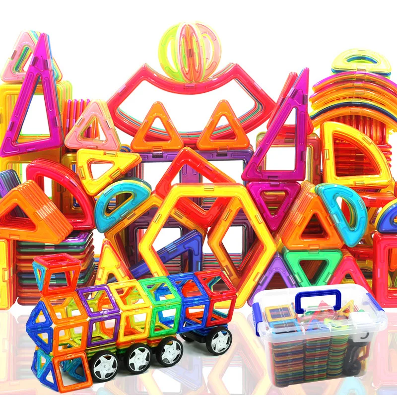 168pcs Big Size Magnetic Building Blocks Magnet Designer Set Model Construction Educational Toys for Children Gifts | Игрушки и хобби