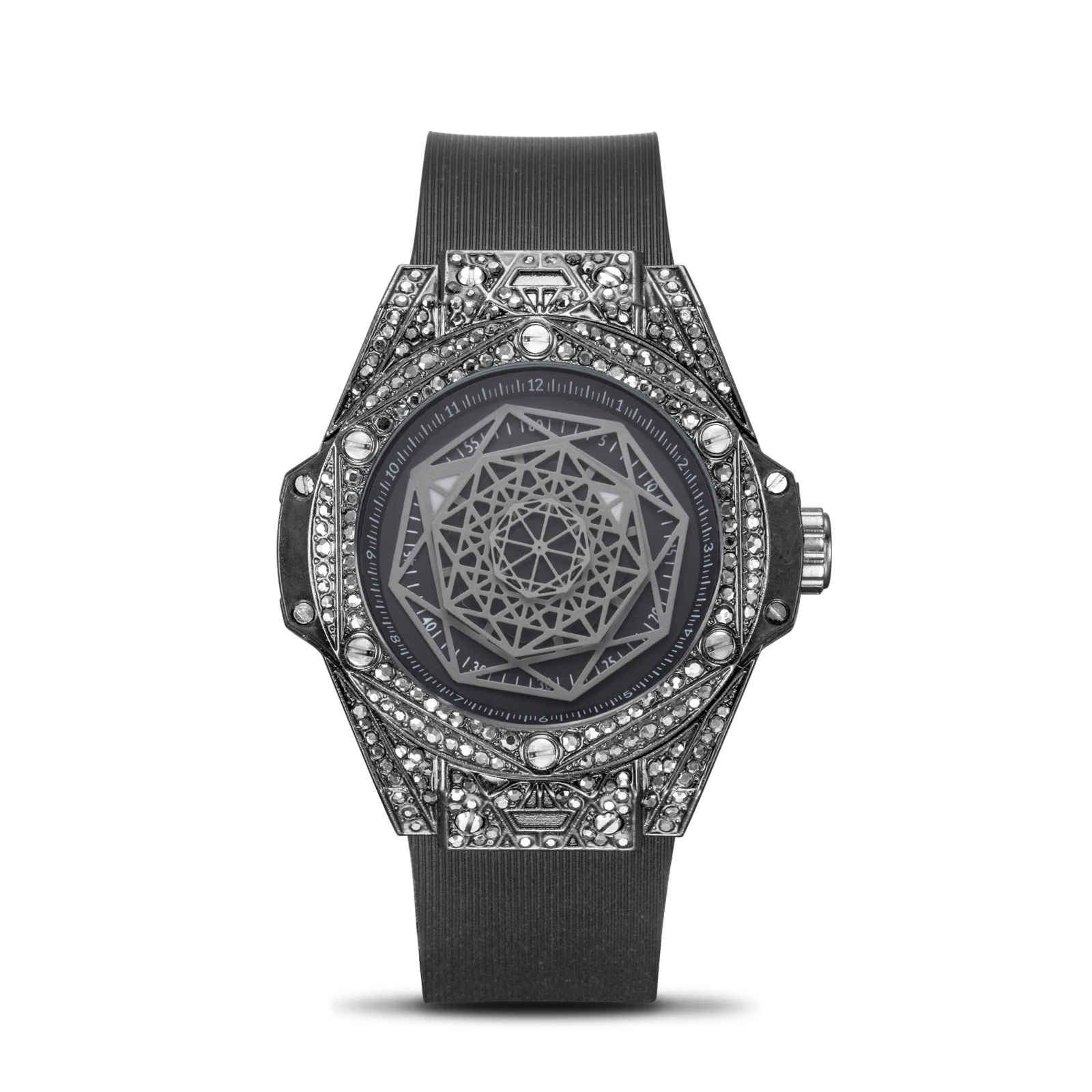 Швейцарская Алмазная резка Япония Miyota кварц rolexable круг модный тренд мужские часы светящиеся водонепроницаемые Relojes Hombre - Цвет: SB006