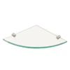 2pcs Glass Corner Shelf Triangle Convenient Useful Bathroom Shelf Wall Organizer Storage Rack for Toilet Bathroom Kitchen A30 2