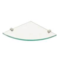 2pcs Glass Corner Shelf Triangle Convenient Useful Bathroom Shelf Wall Organizer Storage Rack for Toilet Bathroom Kitchen A30 2