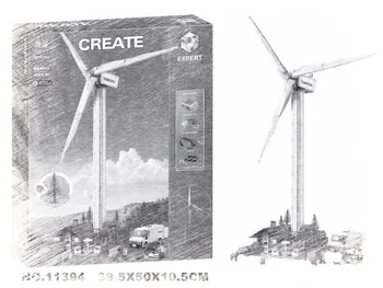 

37004 Creative The 10268 Windmill Turbine with Motor Function Set Building Blocks Bricks DIY Toys Funny Christmas Gifts