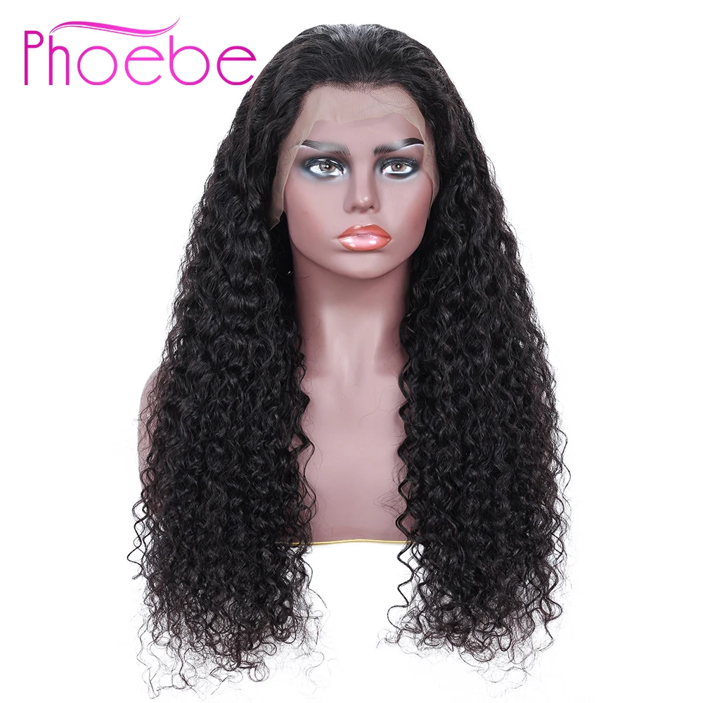 

Phoebe 13x4 Lace Front Human Hair Wigs Pre Plucked Hair Mongolian Kinky Curly Lace Front Wig With Baby Hair for Black Women Non-Remy Fast Shipping