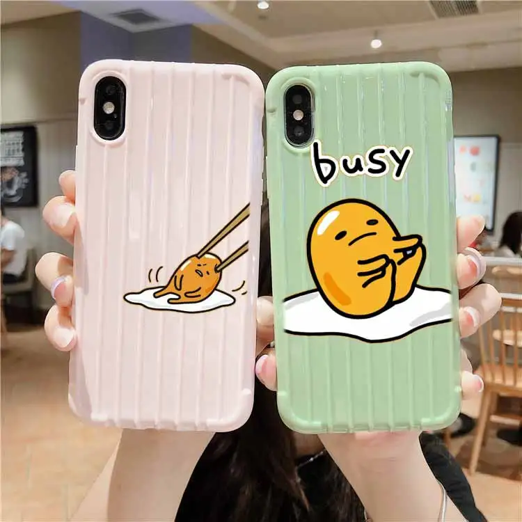 Красивая Любовь gudetama lazy чемоданы на колесах чехол для телефона iPhone 11 Pro Max X XS MAX 8 7 6S