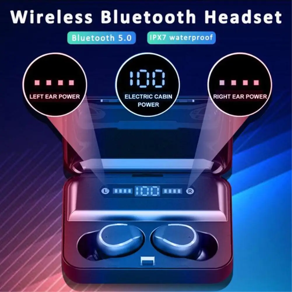 Беспроводные наушники DishyKooker TWS, bluetooth-наушники, светящийся светодиодный дисплей, наушники с 5,0 шумоподавлением, наушники для xiaomi