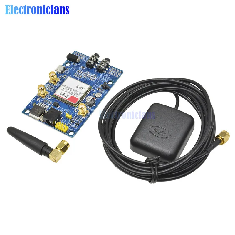 SIM808 модуль GSM GPRS gps макетная плата SMA с gps антенной для Arduino