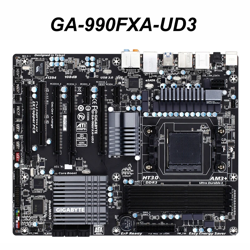 Для Gigabyte GA-990FXA-UD3 оригинальная б/у настольная материнская плата 990FXA-UD3 для AMD 990FX