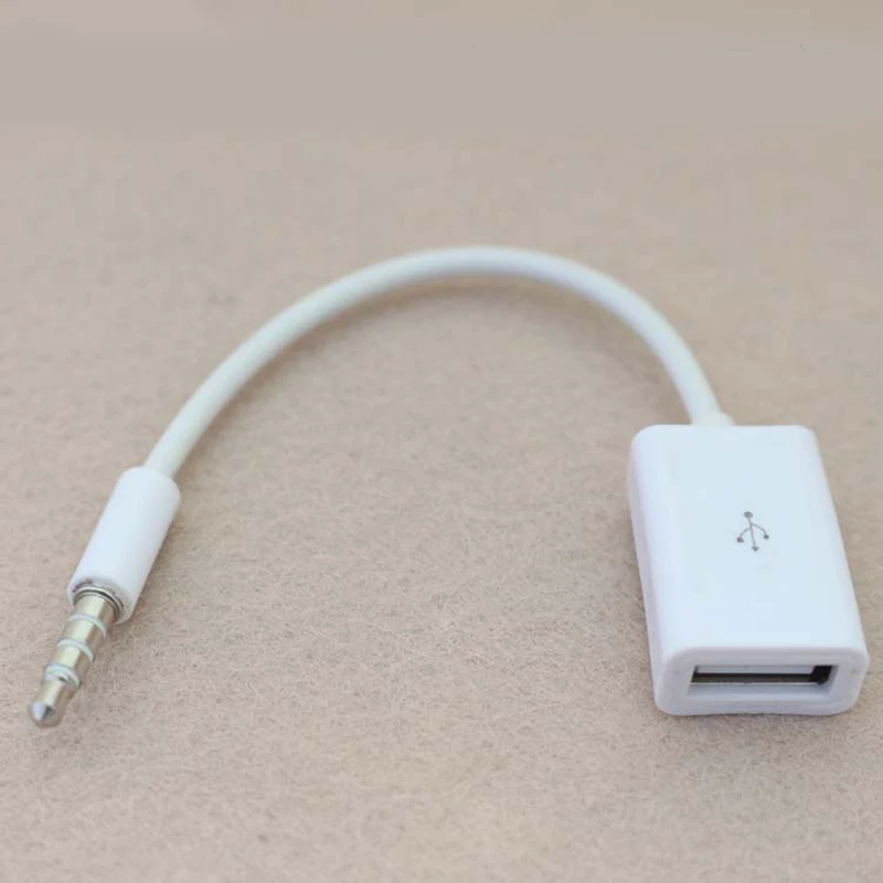 Автомобильный Кабель переходник с разъемами AUX и USB 3 5 для MP3 синхронизации 2 0