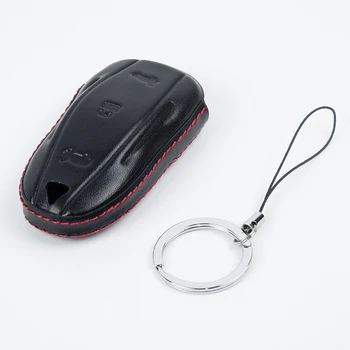 

Holder Car Key Case Accessory Replacement Leather Remote Fob For Tesla Model S