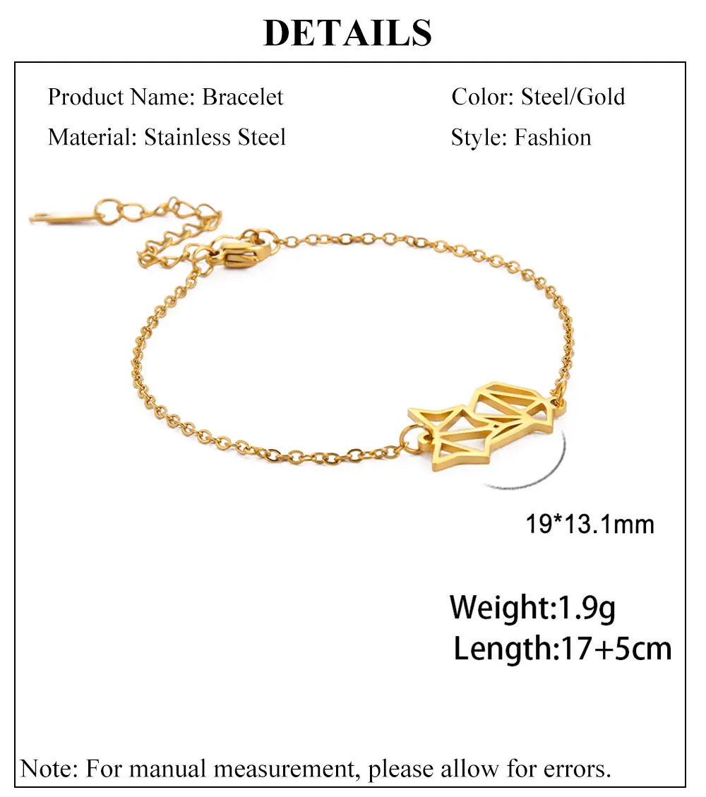 Cazador Tier Fuchs Hand Armbänder für Frauen Party Geburtstag Geschenk Charm Armband Edelstahl Schmuck 2026 Großhandel Trendy – Detail 7