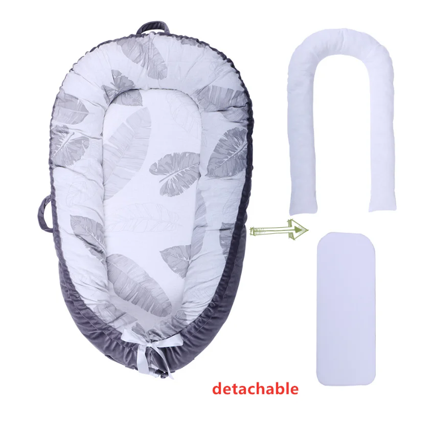 Портативная детская бионическая кровать Bebe SLEEP POD Младенческая дорожная кроватка хлопок Новорожденный матрас BabyNest обновленная кровать-гнездо - Цвет: C3