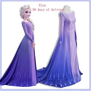 

Frozen 2 Princess Elsa and Anna Birthday Fashion Ice Snow Queen Party Costume Cosplay Dress Adult Girls Lady Costume