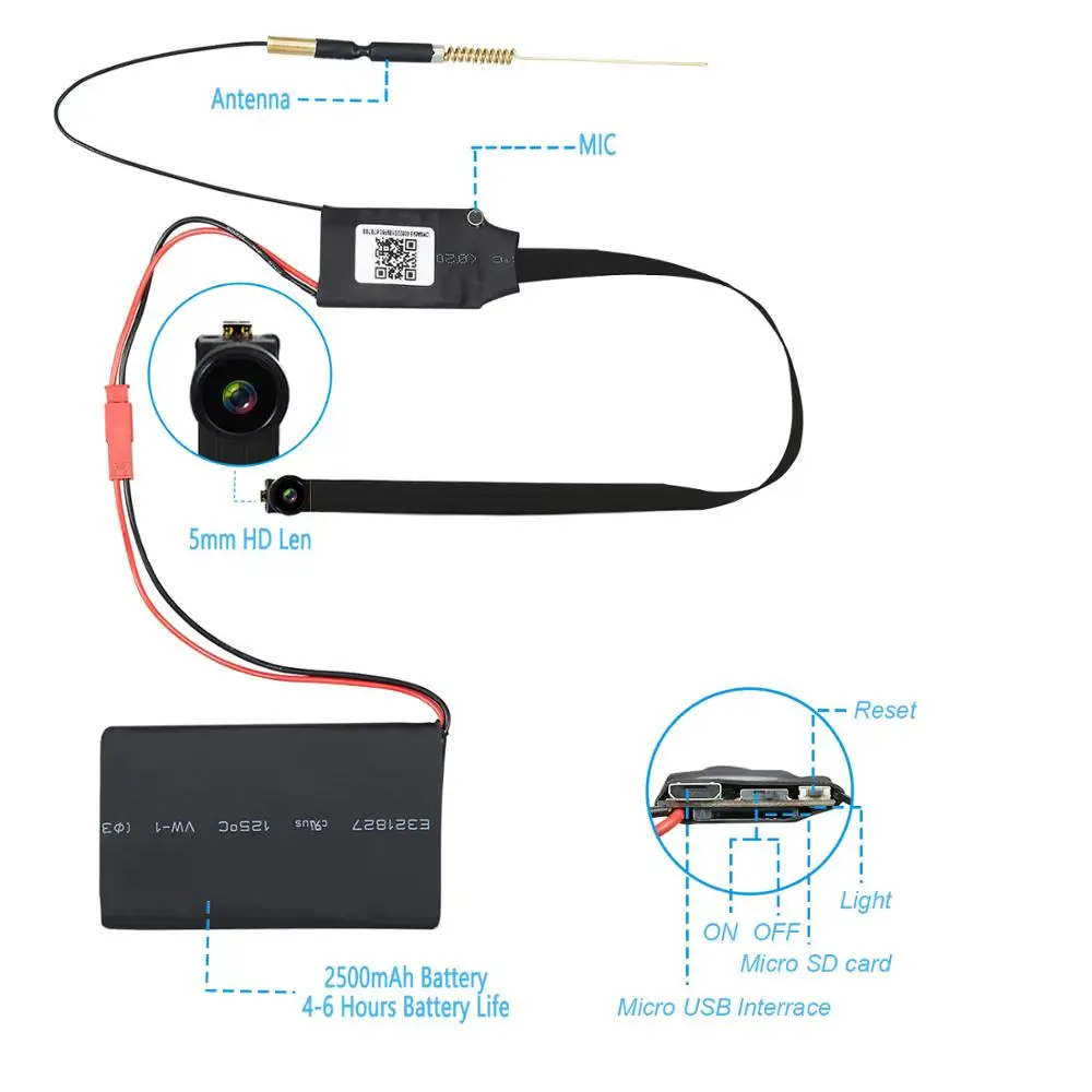 Wi Fi IP мини Камера HD 1080P DIY CCTV Видеокамера P2P Беспроводной вебкамера DVR видео