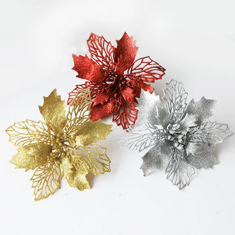 Christmas Flower Christmases Green Onion Powder With Openwork Flower Christmas Tree Wreath Decoration Pendant Ornament
