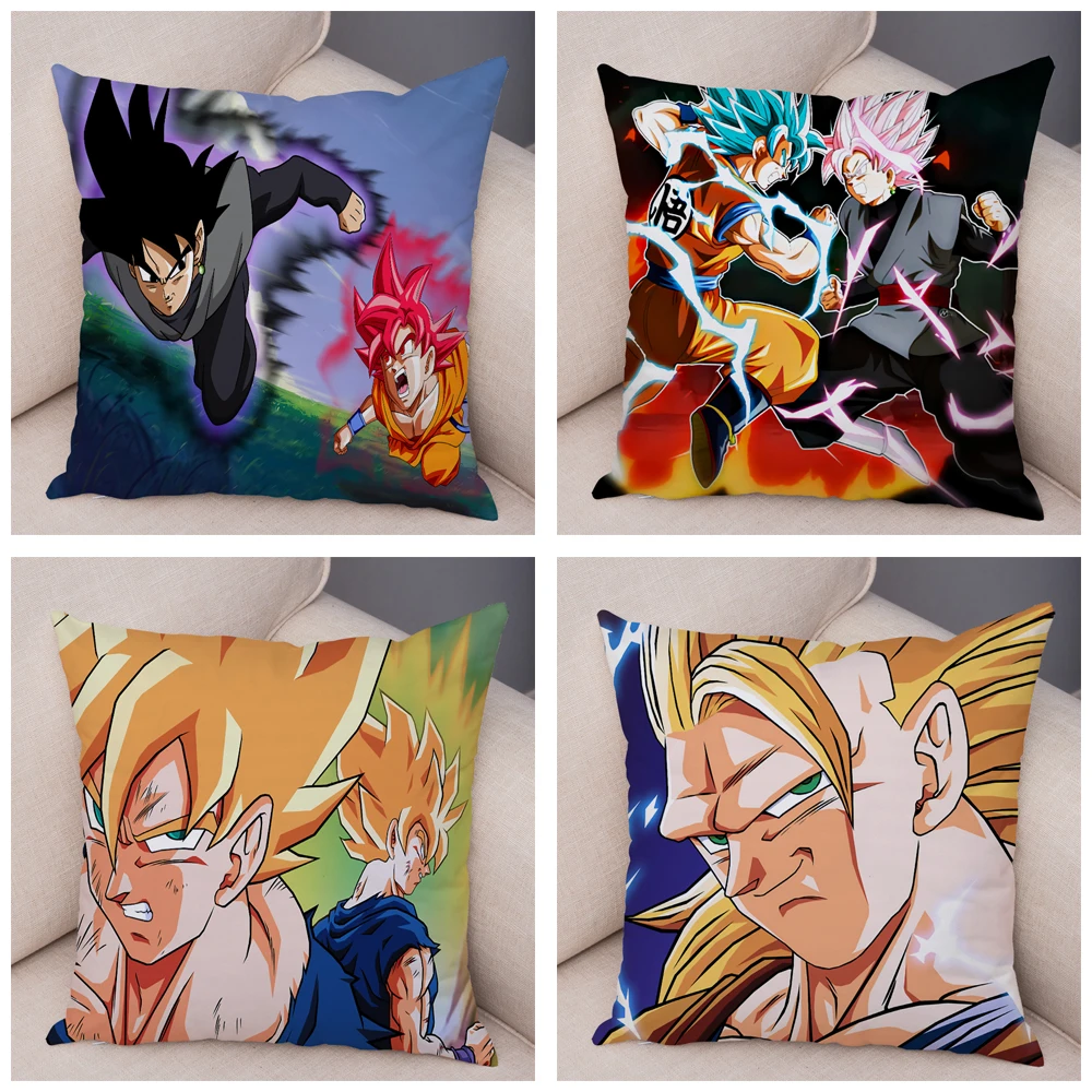 Dragon Ball Z подушка для дивана домашний наволочка с мультяшным рисунком Плюшевые Декор обувь для косплея; аниме сын Goku vegeta Broli наволочка 45x45 см