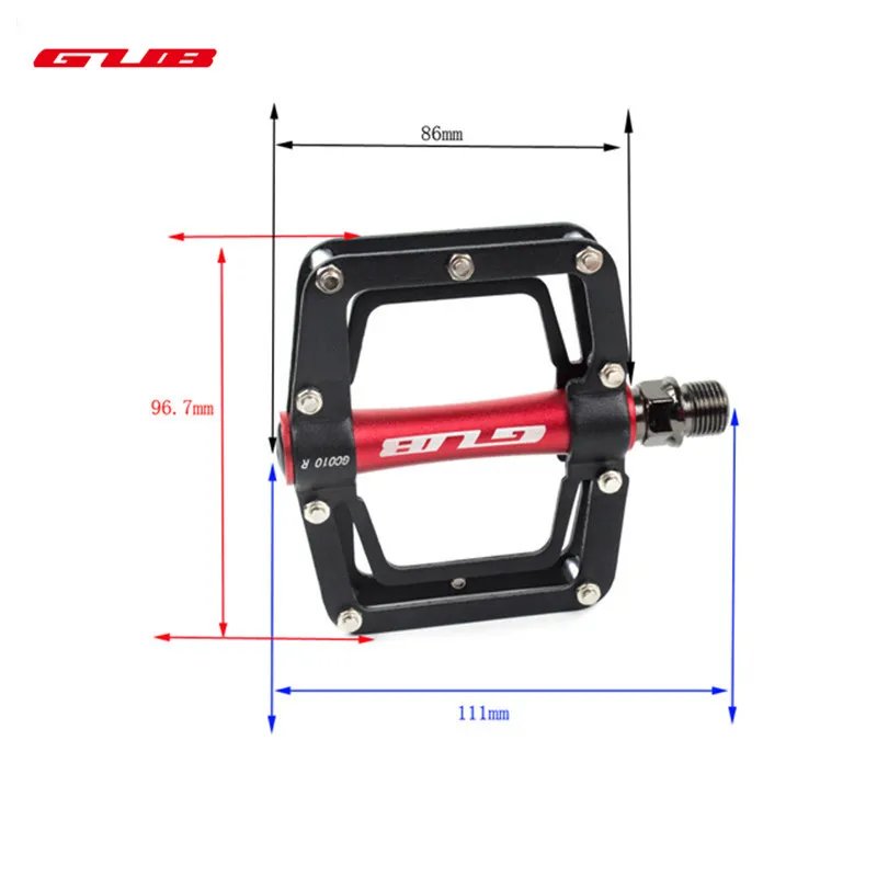 GUB DU герметичный подшипник велосипедные педали с противоскользящими гвоздями алюминиевый сплав MTB дорожный велосипед CR-MO стальные оси педали для велосипеда
